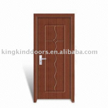 Puerta del MDF de JKD-611 barato Interior de PVC con acabado de PVC de diseño Simple